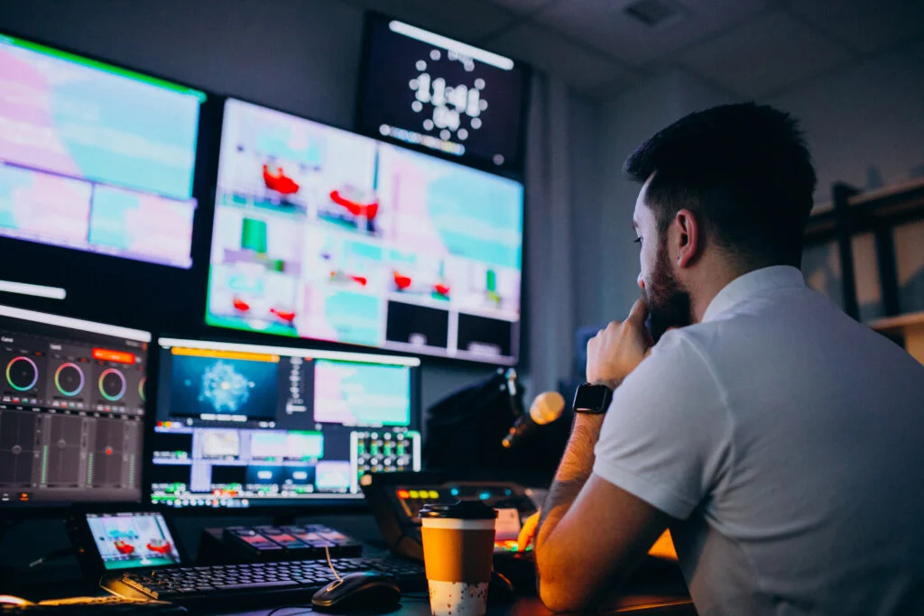 Image of the corporate lIve production setup
